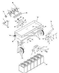 Towable Aerator Diagram and Parts List for TA48CE 2003-09 Husqvarna Aerator