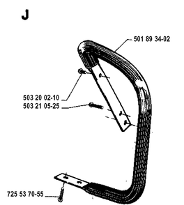 Handle Diagram and Parts List for 3120 19942300001-19960100000 Husqvarna Chainsaw