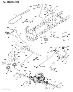 Drive Diagram and Parts List for YTH1842 2018 Husqvarna Lawn Tractor