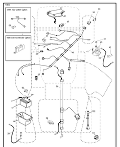 Electrical Diagram and Parts List for YTH22V46 (96043010101)(2010-07) Husqvarna Lawn Tractor