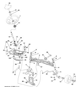 Steering Diagram and Parts List for YTA19K42 (96043014201)(2012-12) Husqvarna Lawn Tractor