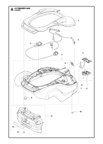 Cover Diagram and Parts List for 450X 2016-02 Husqvarna Lawn Mower
