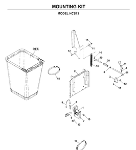 Bagger 4 Diagram and Parts List for 111280 2005-03 Husqvarna Lawn Tractor Accessories