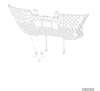 Plastic Skid Plate Diagram and Parts List for HUV4421DXP 2006-11 Husqvarna Lawn Tractor