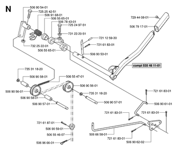 Controls 3 Diagram and Parts List for R15-V2 (953533701)(2006-05) Husqvarna Lawn Tractor
