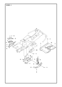 Cover Diagram and Parts List for R216TAWD 2022 Husqvarna Lawn Tractor