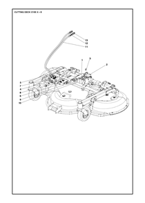61/155cm Cutting Deck Diagram and Parts List for 155XP500D  Husqvarna Lawn Tractor Accessories