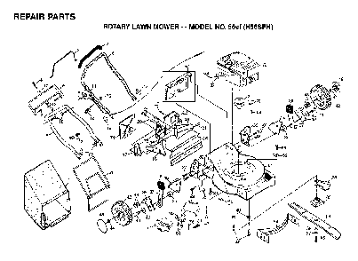 Repair Parts Diagram and Parts List for 56SF (H56SFH)(1996-02) Husqvarna Lawn Mower