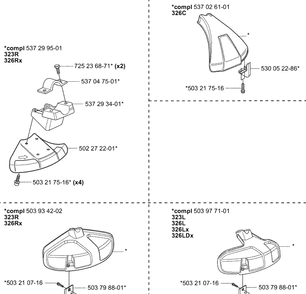 Accessories (A) Diagram and Parts List for 323L 2004-03 Husqvarna Brush Cutter