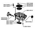 Page J Diagram and Parts List for 18H 18 H 1995-08 Husqvarna Hedge Trimmer