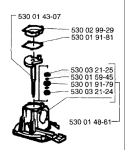 Part Location Diagram of 530014307 Husqvarna CRANKSHAFT