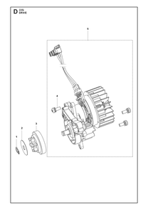 Drive Diagram and Parts List for 225I  Husqvarna Chainsaw