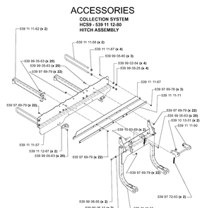 Accessories Diagram and Parts List for IZ5225 (968999307)(2005-12) Husqvarna Lawn Mower