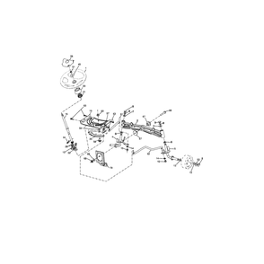 Steering Diagram and Parts List for YTS4500  Husqvarna Lawn Tractor