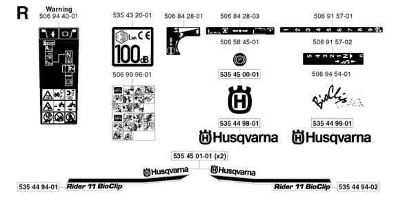 Part Location Diagram of 535449401 Husqvarna Stripes Motorkpàpa V