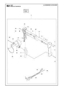 Handle And Controls 3 Diagram and Parts List for 150BT  Husqvarna Leaf Blower / Vacuum