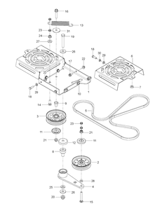 Hydraulic Frame Diagram and Parts List for MZ48 (97045570100)(2020-01) Husqvarna Lawn Mower