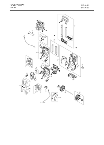 Overview Diagram and Parts List for PW3602018-2023  Husqvarna Pressure Washer