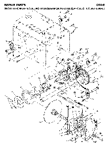 Drive Diagram and Parts List for 1130SBEXP (96195000202, 961950002)(2006-10) Husqvarna Snow Blower