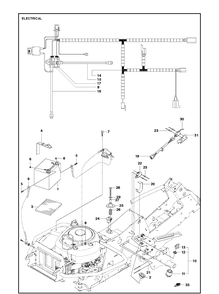 Electrical Diagram and Parts List for R214T  Husqvarna Lawn Mower