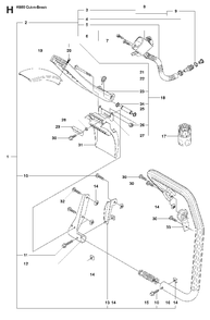 Handle Diagram and Parts List for K650CUT-N-BREAK 2007-01 Husqvarna Circular Saw