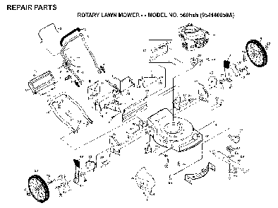 Repair Parts Diagram and Parts List for 560HSH (954140059A)(1998-02) Husqvarna Lawn Mower