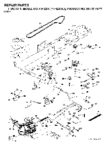 Drive Diagram and Parts List for YTH2248B (954571977)(2004-06) Husqvarna Lawn Tractor
