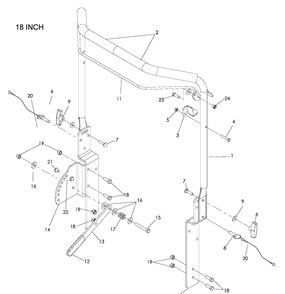 Part Location Diagram of 525245501 Husqvarna HANDLE SIDE