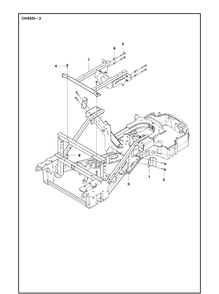 Chassis / Frame 2 Diagram and Parts List for P525  Husqvarna Lawn Mower