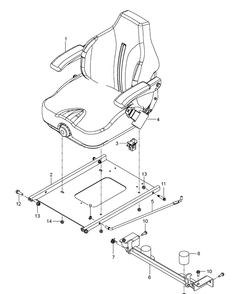 Seat Diagram and Parts List for 96661470200 2016-12 Husqvarna Lawn Mower