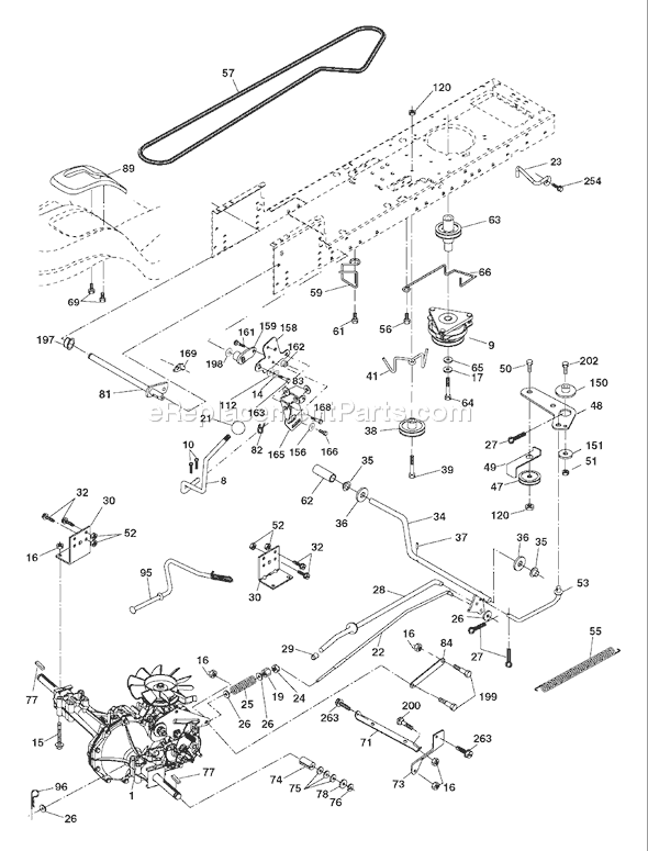 Page C Diagram and Parts List for YTH1842 (96013000201) (2005-01) Husqvarna Lawn Tractor