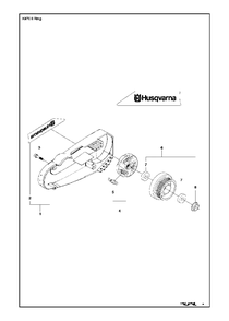 Belt Guard And Pulley Diagram and Parts List for K970IIRING 2015-03 Husqvarna Circular Saw