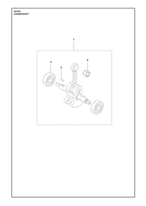 Crankshaft Diagram and Parts List for 541EA  Husqvarna Auger