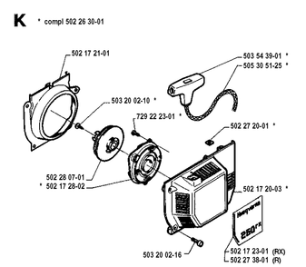 Part Location Diagram of 502273801 Husqvarna 