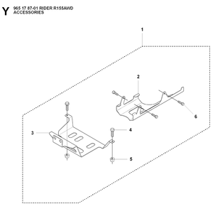 Accessories Diagram and Parts List for R155AWD (965178701)(2007-03) Husqvarna Lawn Tractor
