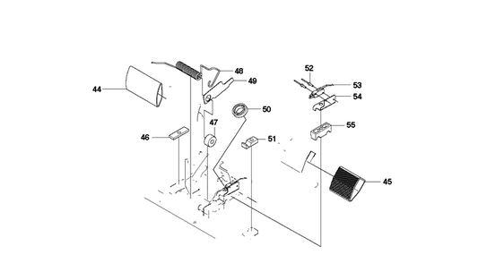 Pedals Diagram and Parts List for R111B (965996885)(2010-07) Husqvarna Lawn Mower
