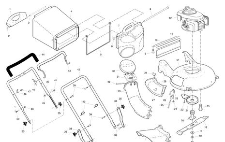 Repair Parts (A) Diagram and Parts List for 65C21HVA (917374780)(2003-06) Husqvarna Lawn Mower
