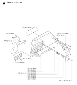 Clutch Cover 2 Diagram and Parts List for 385 20064000001-Current Husqvarna Chainsaw