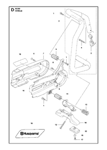 Handle Diagram and Parts List for K6500 2012-10 Husqvarna Circular Saw