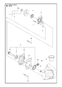 Gears Diagram and Parts List for K3000CUT-N-BREAK 2013-06 Husqvarna Circular Saw