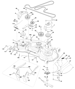 Mower Deck Diagram and Parts List for YTH2348 (917289570)(2010-04) Husqvarna Lawn Mower