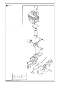 Part Location Diagram of 582415008 Husqvarna CRANKCASE ENGINE KIT K12
