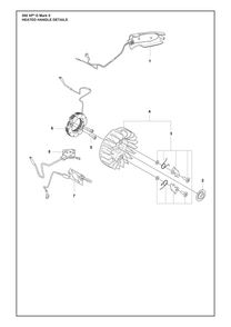 Heated Handle Diagram and Parts List for 560XPGMARKII  Husqvarna Chainsaw