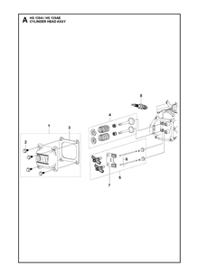 Cylinder Head Assy Diagram and Parts List for HS139AE 531450801 Husqvarna Engine