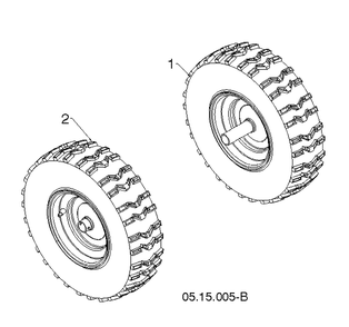 Wheels And Tires Diagram and Parts List for ST430  Husqvarna Snow Blower