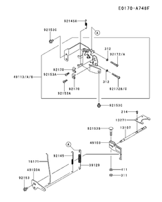 Controls Diagram and Parts List for FR691V-DS15 2017-09 Husqvarna Engine