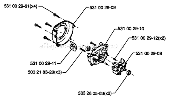 Page D Diagram and Parts List for 26H 1993-01 Husqvarna Trimmer