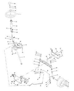 Steering Assembly Diagram and Parts List for YTH1848XP (954567260-C)(2001-10) Husqvarna Lawn Tractor