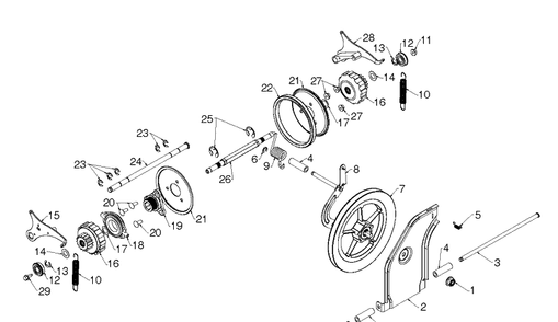 Drive Diagram and Parts List for ST224 (97046860101)(2020-06) Husqvarna Snow Blower