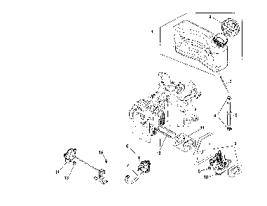 Fuel system Diagram and Parts List for 917376823  Husqvarna Lawn Mower